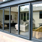 Black Aluminum Profile Sliding Door