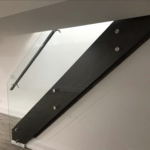 glass balustrade with bolt support system